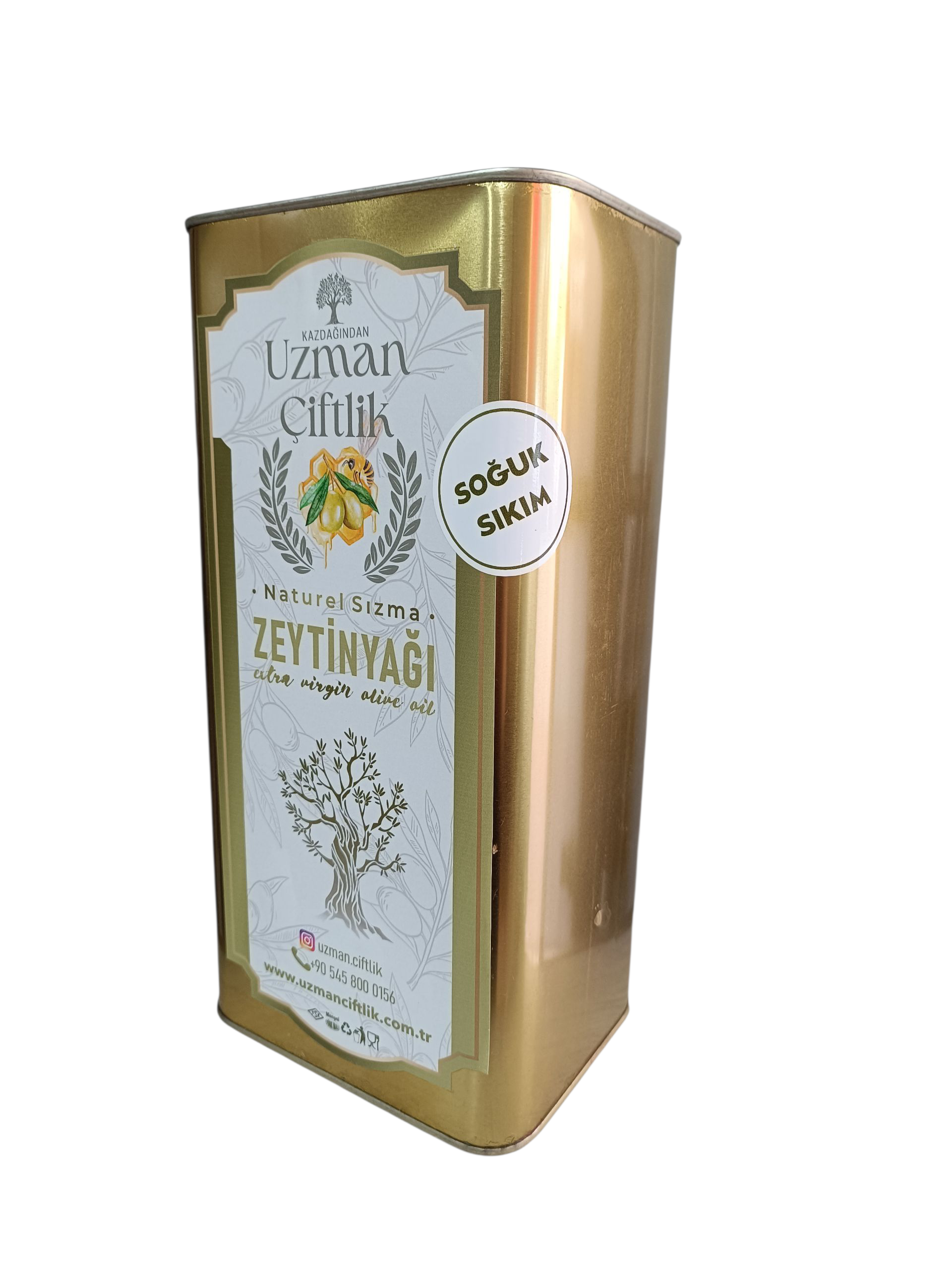 Nat&uuml;rel Sızma Zeytinyağı Soğuk Sıkım (5 Lt)