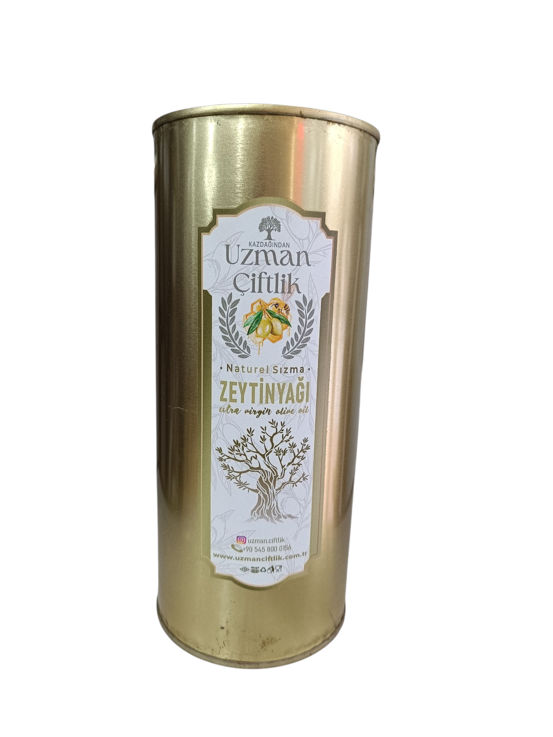 Nat&uuml;rel Sızma Zeytinyağı 1 Lt Teneke